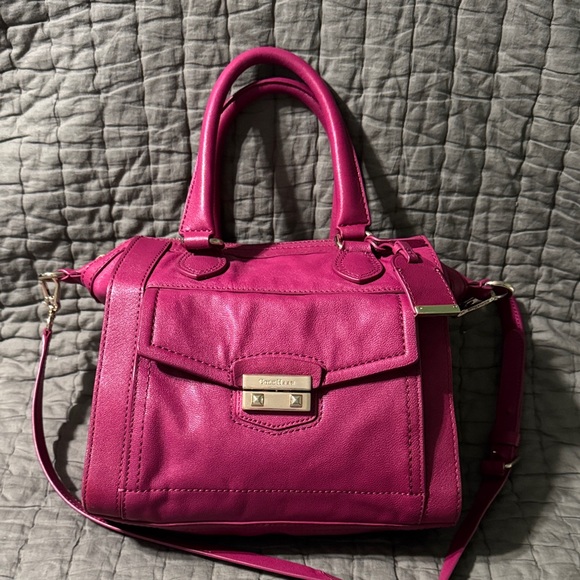 Cole Haan Magenta Leather Satchel - Picture 1 of 8